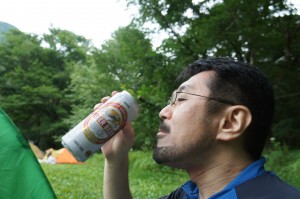 登山とビール