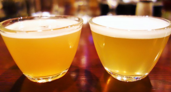 ヴァイツェン（左）とセゾン（右）燻製1つとっても色々なビールの相性がある