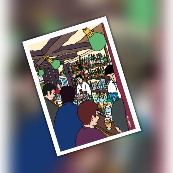 最終回は切り絵作家の成田一徹さんに捧げる「to the Bar」　氷なしのハイボールを一杯【好書好日.50】