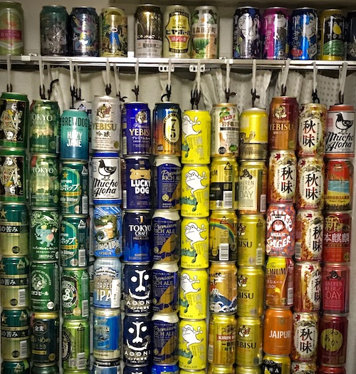 ビール缶カーテン