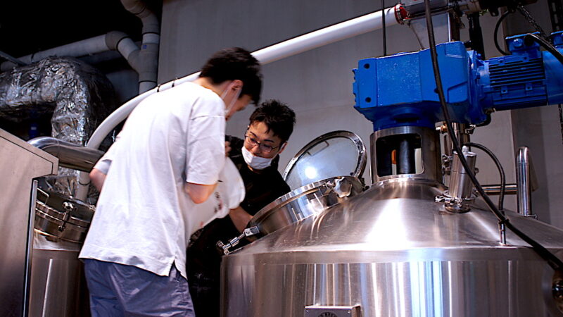 栗ペースト投入