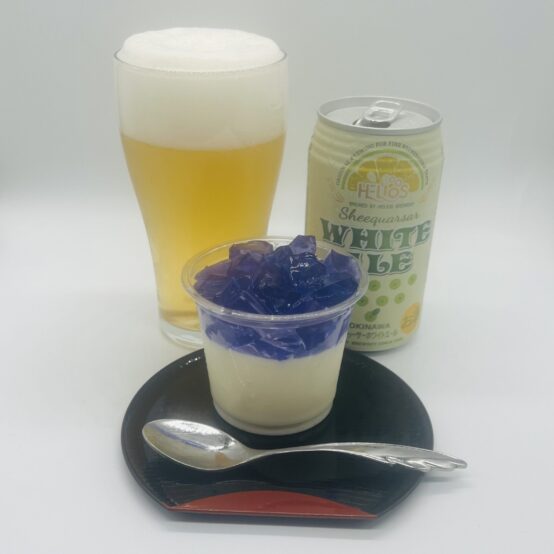 【季節のお菓子とビールで愉しむ】6月　紫陽花の甘酒パンナコッタ
