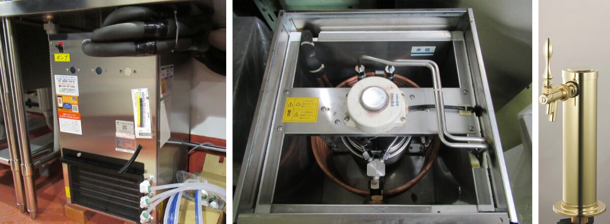 瞬冷式ビアサーバーの内部構造と２口カラン