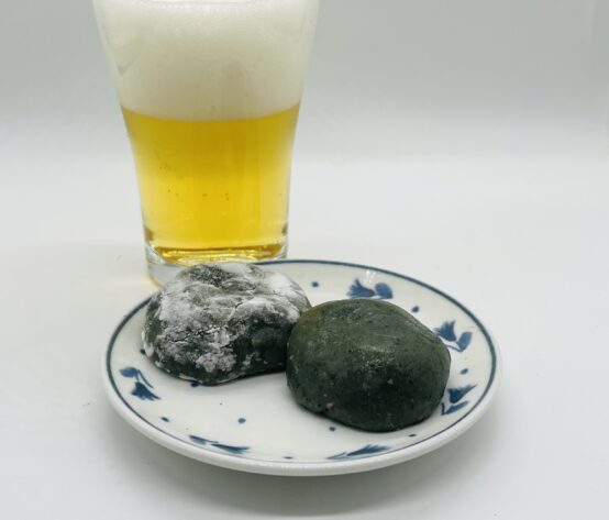 【季節のお菓子とビールで愉しむ】4月　発酵あんこの草餅