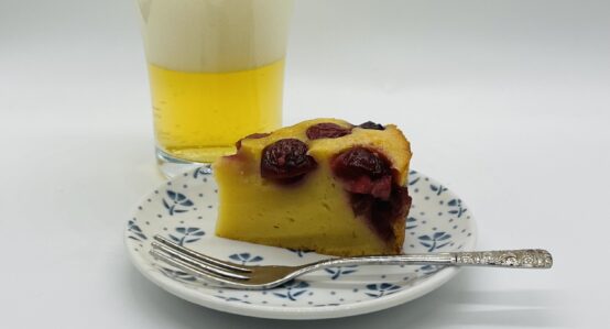 【季節のお菓子とビールで愉しむ】6月②　フレッシュアメリカンチェリーケーキ